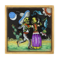 Dancing Couple Folk Art Frame-Home Décor-Siesta Crafts