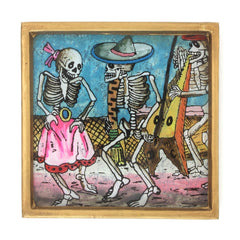 Harpist in Party Folk Art Frame-Home Décor-Siesta Crafts
