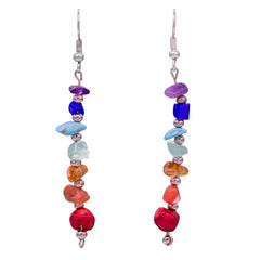 Chakra Stick Earrings-Earrings-Siesta Crafts