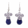 Stone Drop Triple Spiral Earrings-Earrings-Siesta Crafts