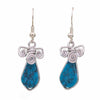 Stone Drop Triple Spiral Earrings-Earrings-Siesta Crafts