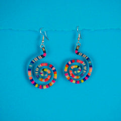 Vintage Manta Spiral Earrings-Earrings-Siesta Crafts