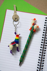 Llama Keyring-Keyrings & Bag Charms-Siesta Crafts
