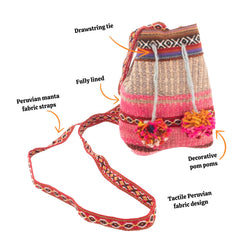 Sheepswool Drawstring Bag-Bags & Purses-Siesta Crafts