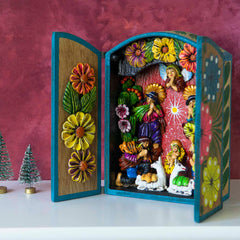 Arched Nativity Retablo-Home Décor-Siesta Crafts