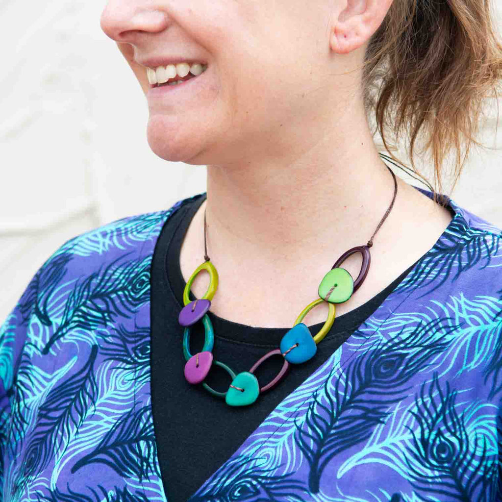 Tagua and Palmito Necklace-Necklaces & Pendants-Siesta Crafts
