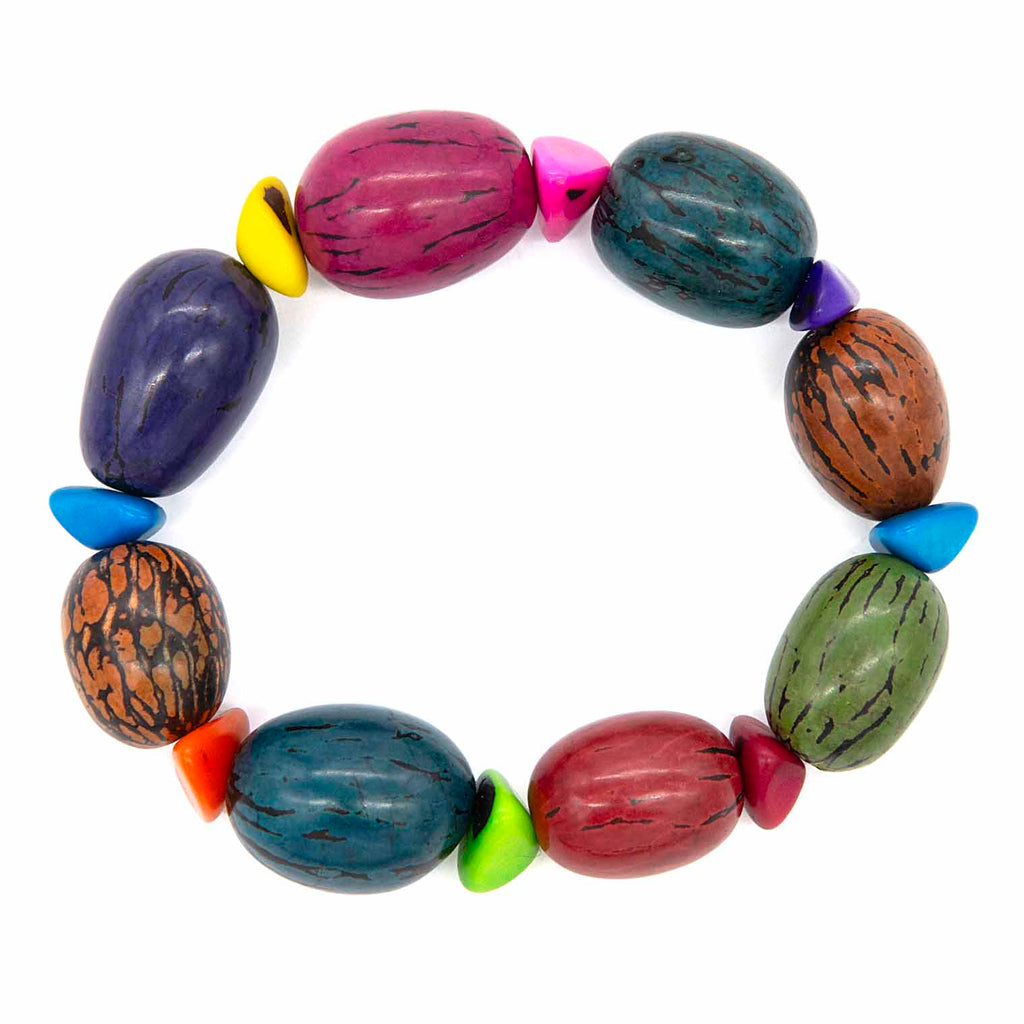 Tagua and Pona Bracelet-Bracelets & Wristbands-Siesta Crafts