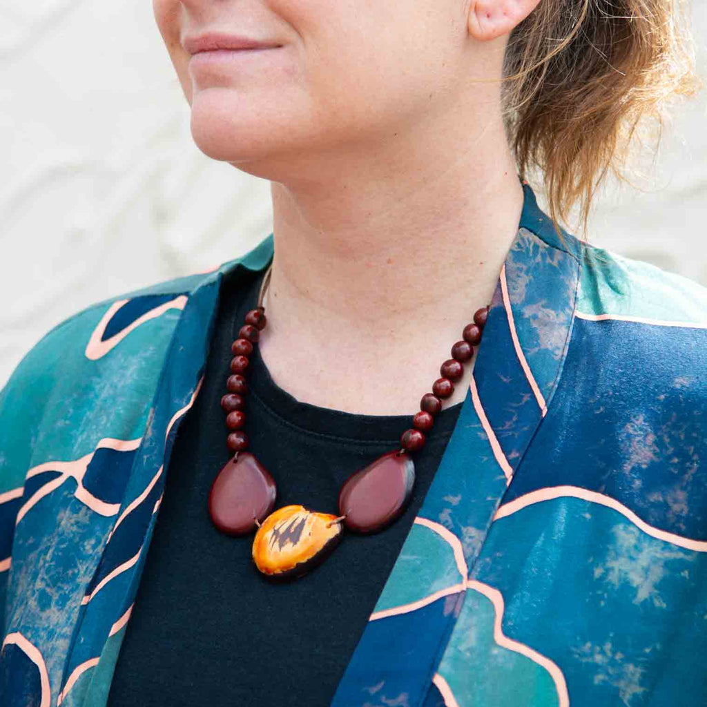 Tagua Slice Necklace-Necklaces & Pendants-Siesta Crafts