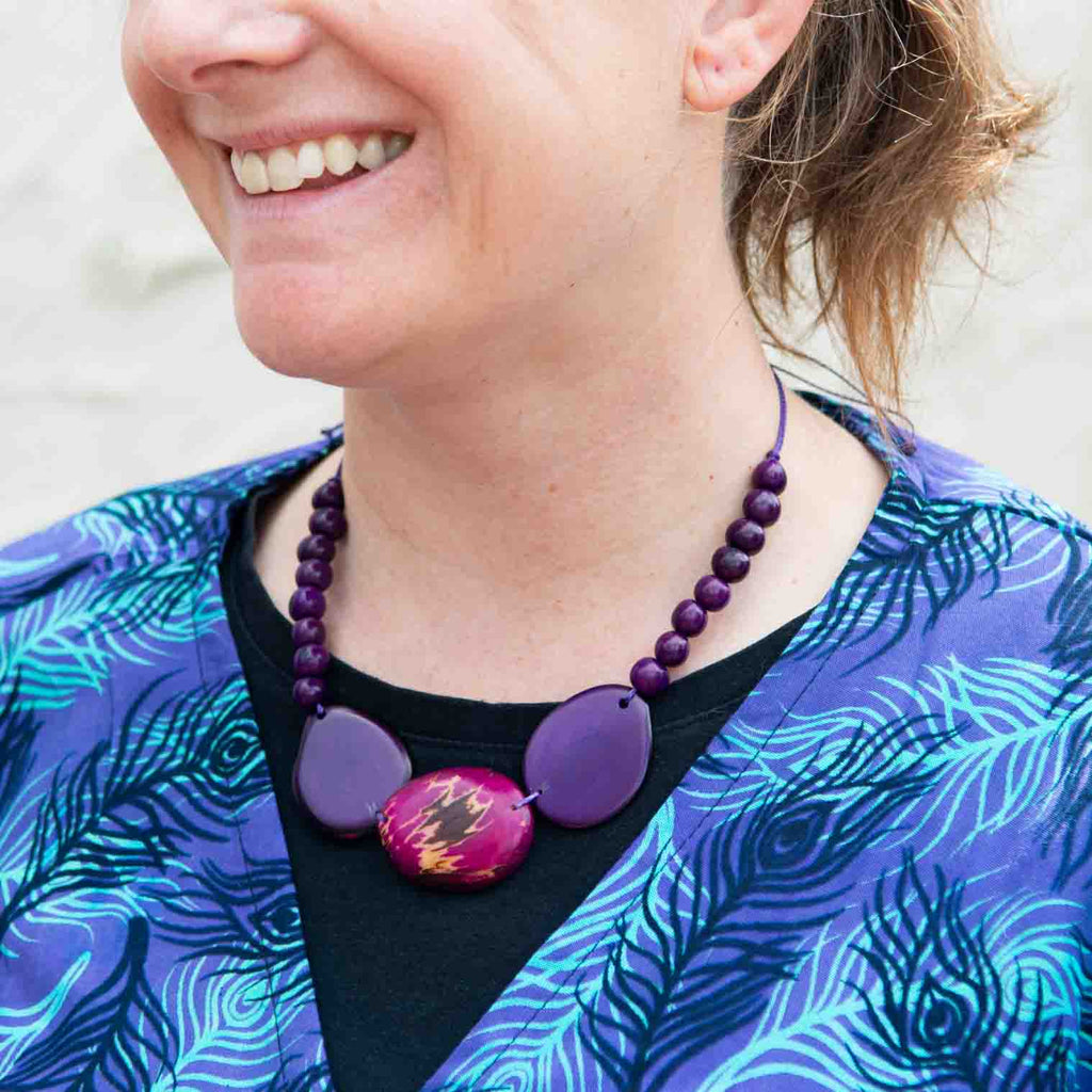 Tagua Slice Necklace-Necklaces & Pendants-Siesta Crafts