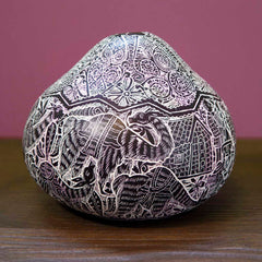Artisan Intricate Folk Art Gourd No.4-Home Décor-Siesta Crafts