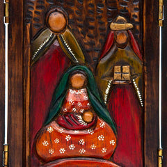 Cedar Wood Nativity Triptych Carving-Christianity-Siesta Crafts