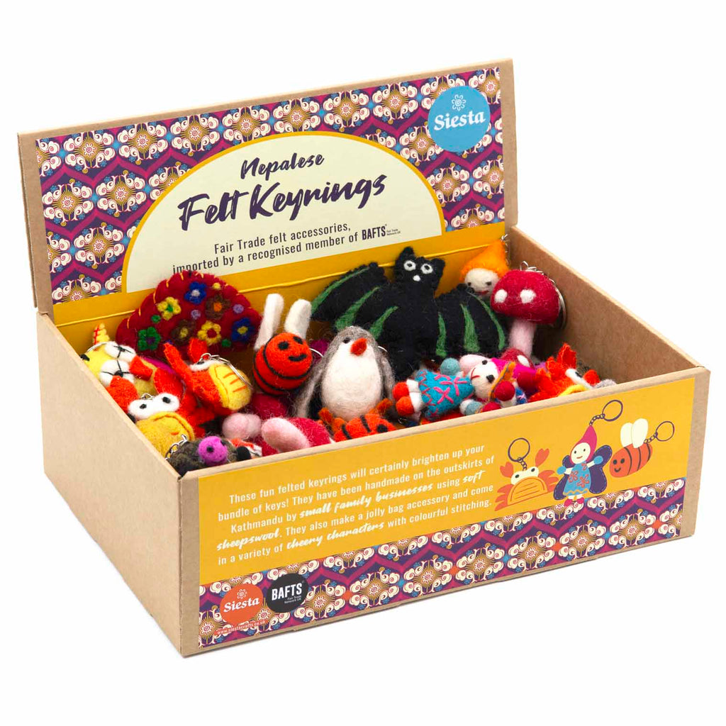 Felt Keyrings-POS Boxes-Siesta Crafts