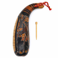 Traditional Gourd Guiro and Shaker-Shakers-Siesta Crafts