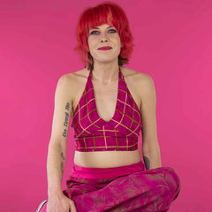 Recycled Sari Bralette Halter Top-Tops-Siesta Crafts
