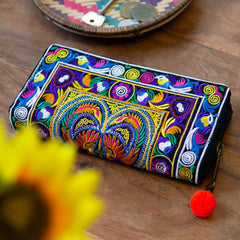 Embroidered Clutch Purse-Bags & Purses-Siesta Crafts