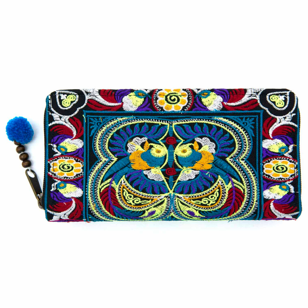 Embroidered Clutch Purse-Bags & Purses-Siesta Crafts