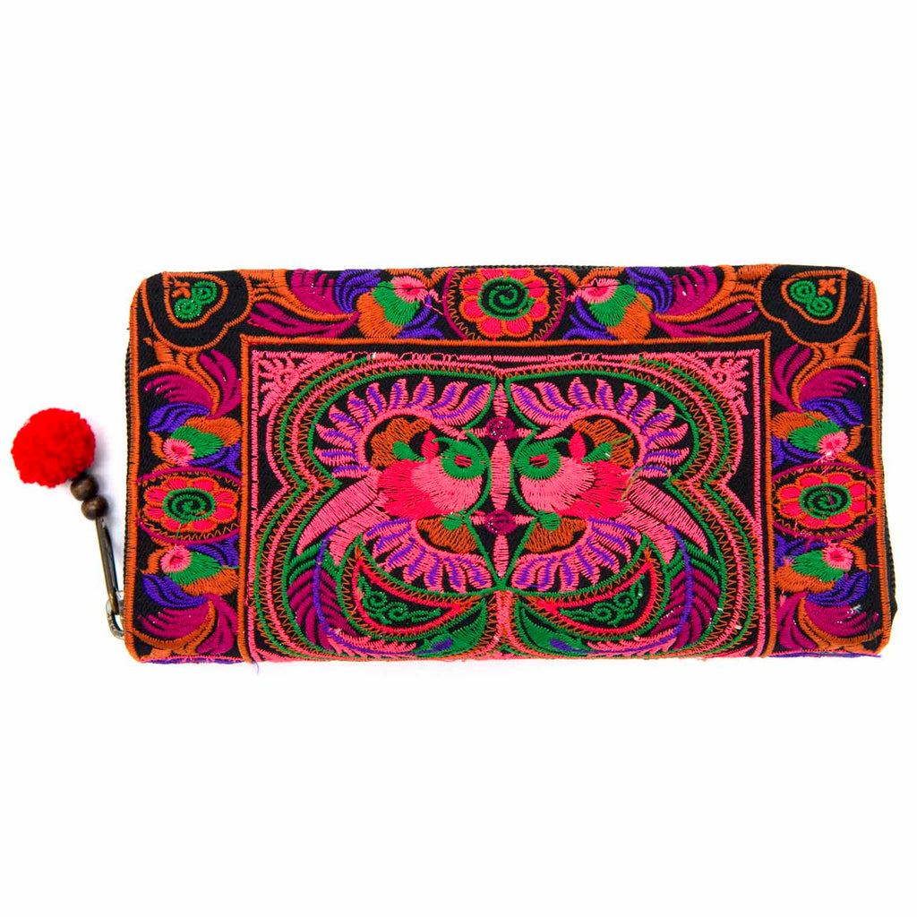 Embroidered Clutch Purse-Bags & Purses-Siesta Crafts