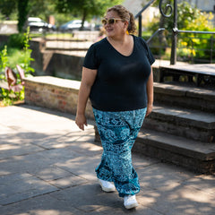 Drawstring Elephant Print Trousers-Trousers-Siesta Crafts