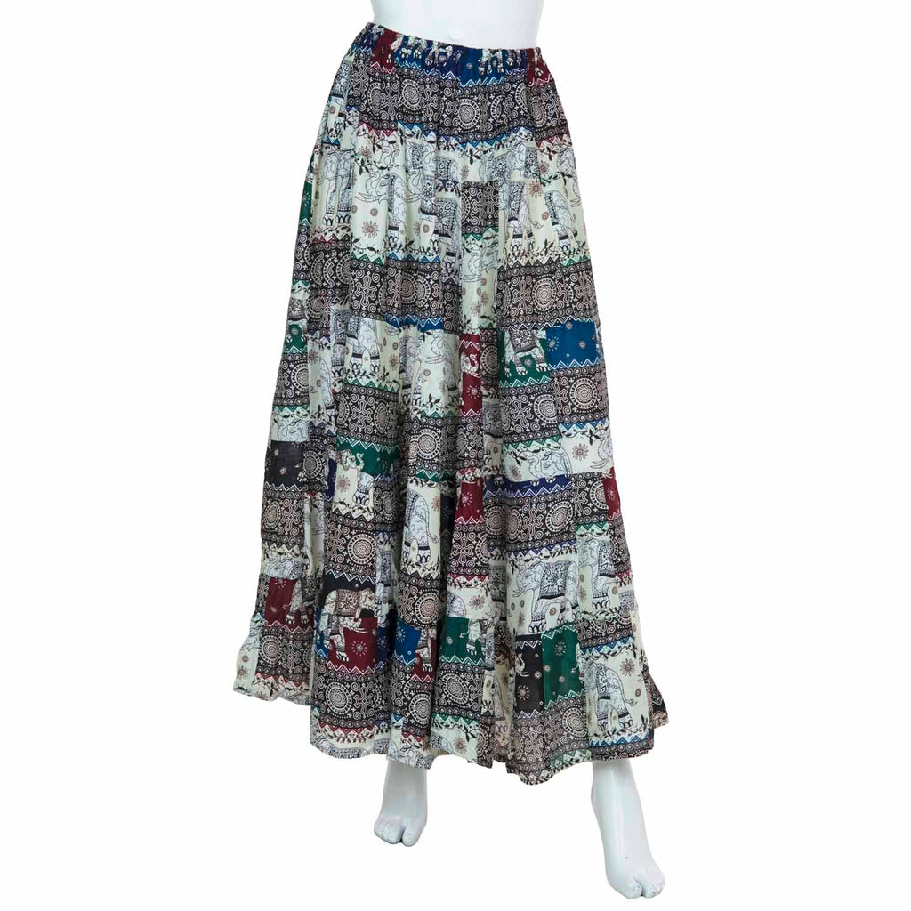 Thai Elephant Patch Skirt-Skirts-Siesta Crafts