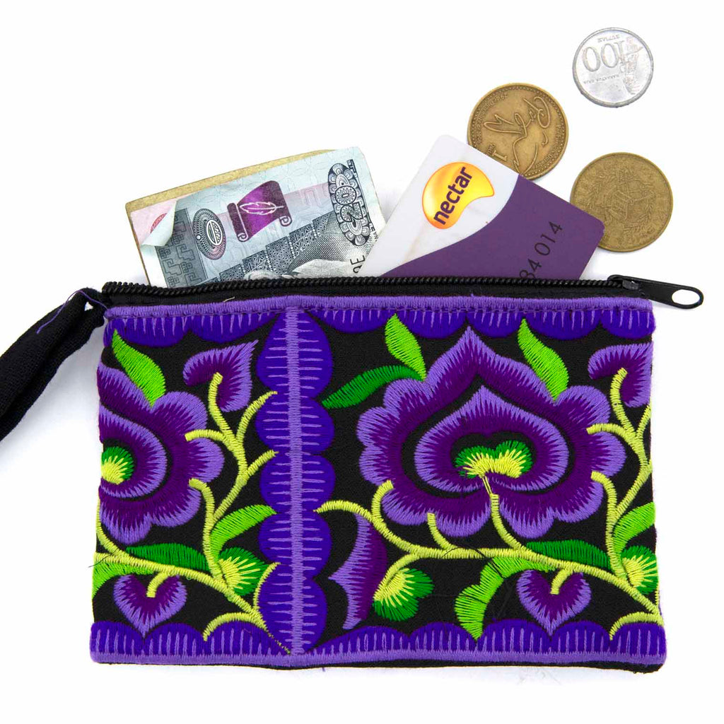 Embroidered Thai Purse-Bags & Purses-Siesta Crafts