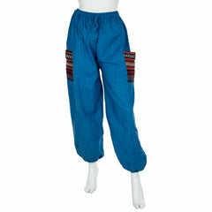 Thai Weave Pocket Ali Baba Trousers-Trousers-Siesta Crafts