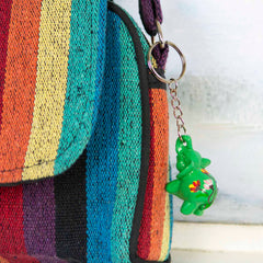 Mini Painted Elephant Keyring-Keyrings & Bag Charms-Siesta Crafts