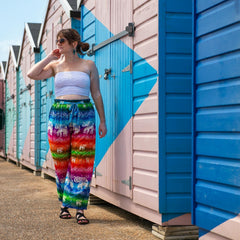 High Rise Rainbow Elephant Trousers-Trousers-Siesta Crafts