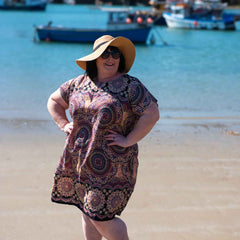 Thai Rose Shift Dress-Dresses-Siesta Crafts