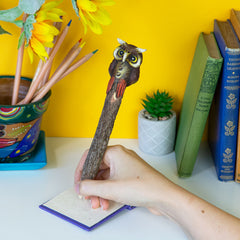 Owl Sawdust Pencil-Office & Stationery-Siesta Crafts