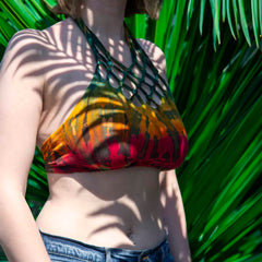 Knotted Jersey Tie Dye Triangle Top-Tops-Siesta Crafts
