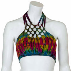 Knotted Jersey Tie Dye Triangle Top-Tops-Siesta Crafts