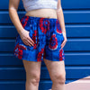 Bright and Bold Tie Dye Shorts with Pockets-Shorts-Siesta Crafts