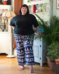 Drawstring Cat Print Trousers-Trousers-Siesta Crafts
