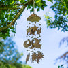 Moon and Star Ceramic Windchime-Garden & Outdoors-Siesta Crafts
