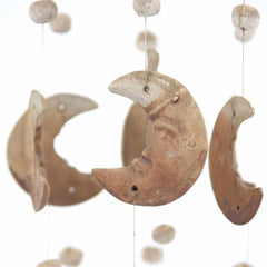 Moon and Star Ceramic Windchime-Garden & Outdoors-Siesta Crafts