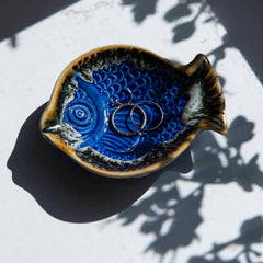 Fish Ceramic Trinket Dish-Bathroom-Siesta Crafts