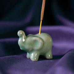 Elephant Ceramic Incense Holder-Incense Holders-Siesta Crafts