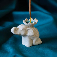 Kneeling Elephant Incense Holder-Incense Holders-Siesta Crafts