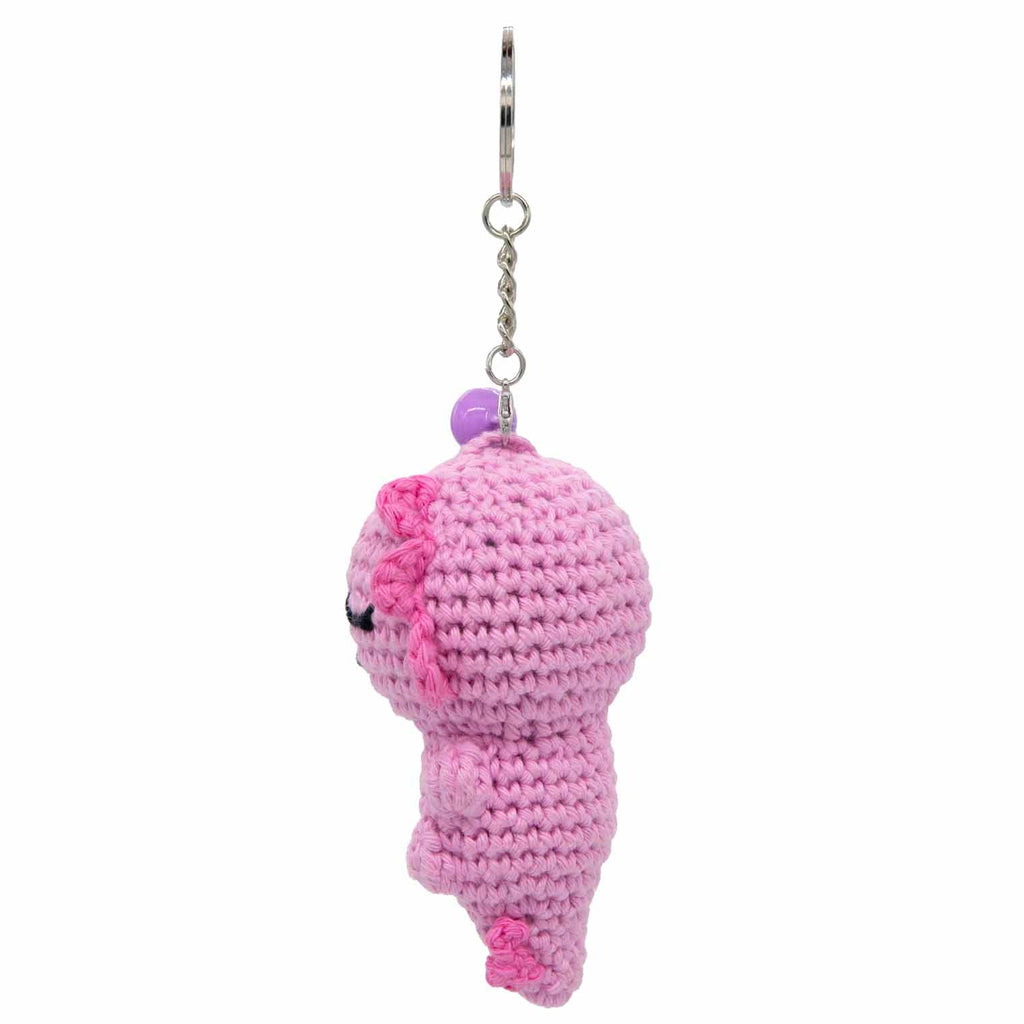 Axolotl Crochet Keyring-Keyrings & Bag Charms-Siesta Crafts
