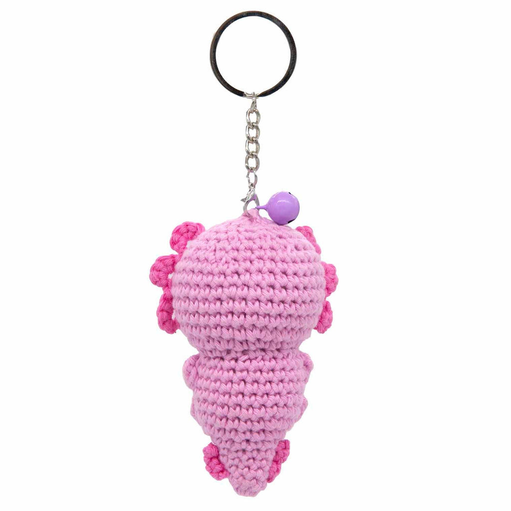 Axolotl Crochet Keyring-Keyrings & Bag Charms-Siesta Crafts
