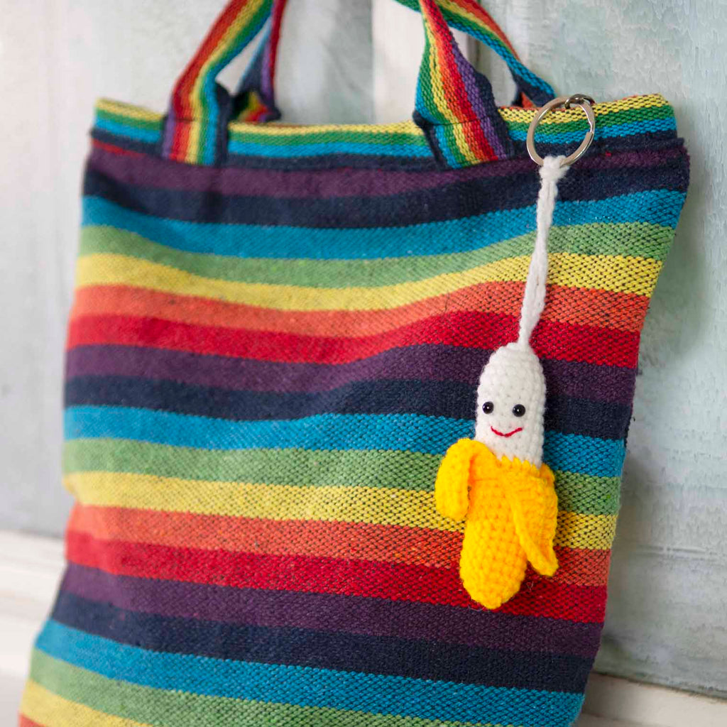 Banana Crochet Keyring-Keyrings & Bag Charms-Siesta Crafts