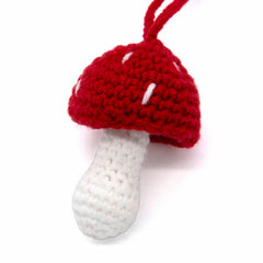 Mushroom Crochet Keyring-Keyrings & Bag Charms-Siesta Crafts