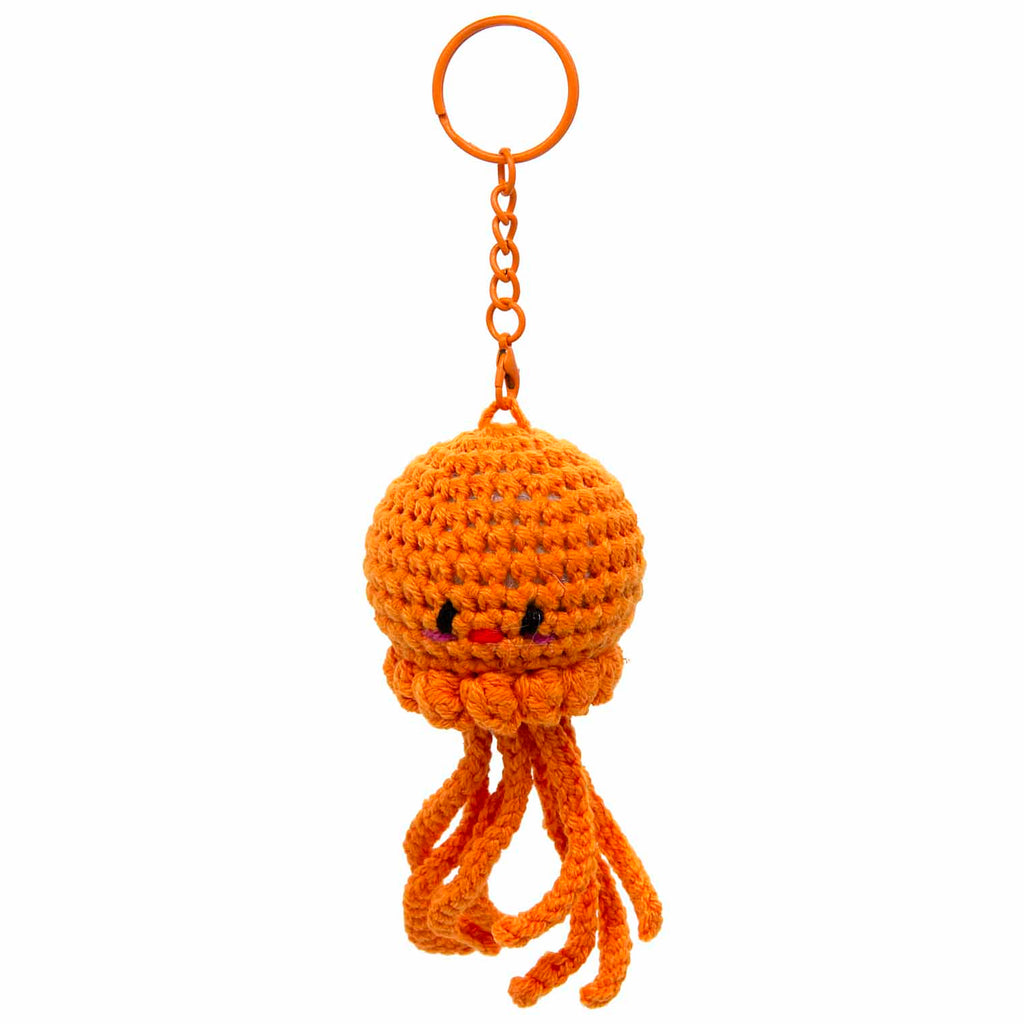 Jellyfish Crochet Keyring-Keyrings & Bag Charms-Siesta Crafts