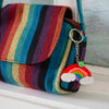 Rainbow Crochet Keyring-Keyrings & Bag Charms-Siesta Crafts