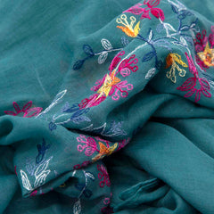 Embroidered Thai Scarf-Scarves-Siesta Crafts