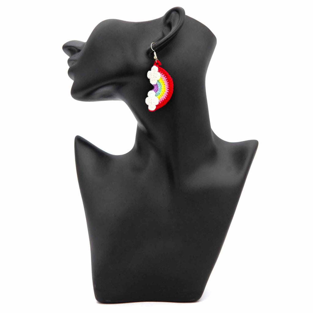 Rainbow Crochet Earrings-Earrings-Siesta Crafts