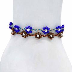 Flower Bead Anklet-Anklets-Siesta Crafts