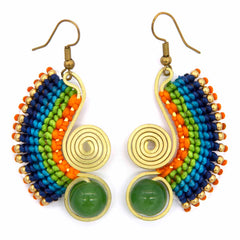 Macrame Colourful Earrings-Earrings-Siesta Crafts