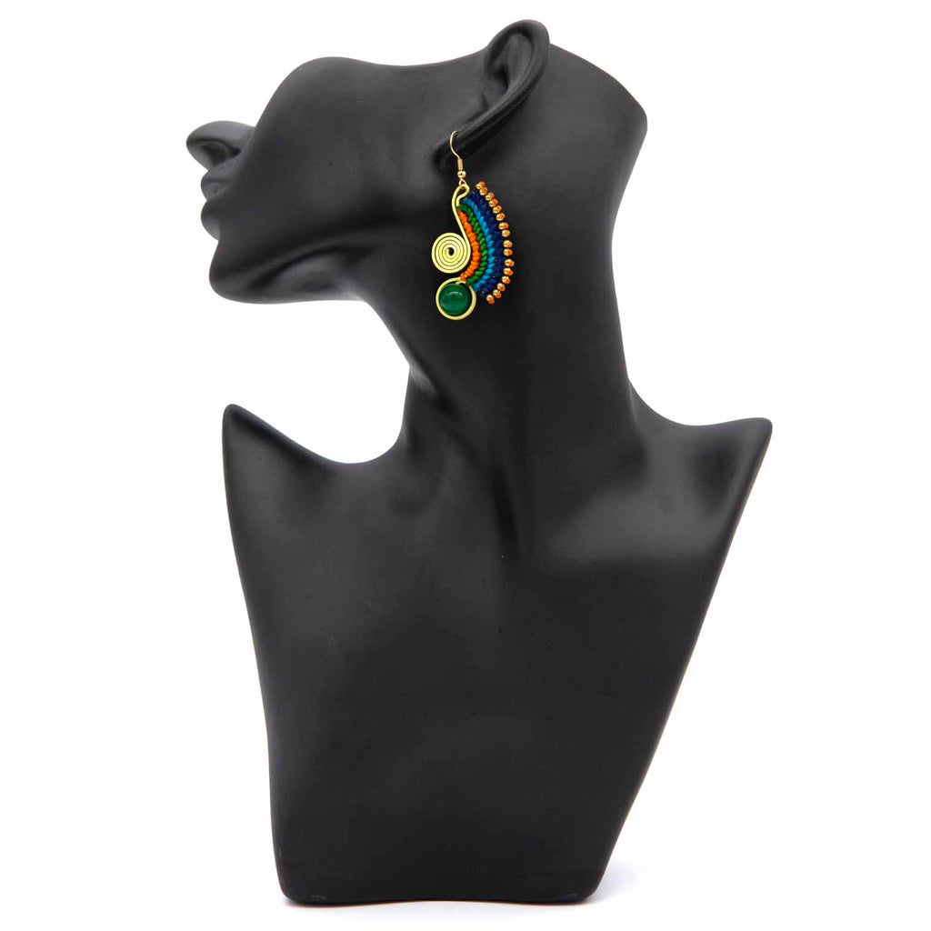 Macrame Colourful Earrings-Earrings-Siesta Crafts