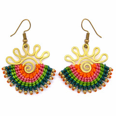 Macrame Colourful Earrings-Earrings-Siesta Crafts